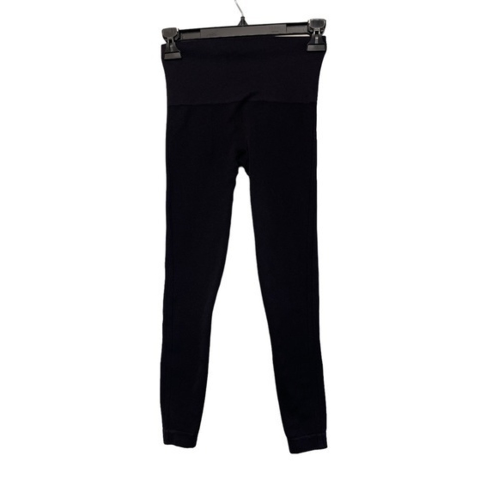 Spanx Black Stretch Leggings Pant Tummy Control Size XS EUC #6079